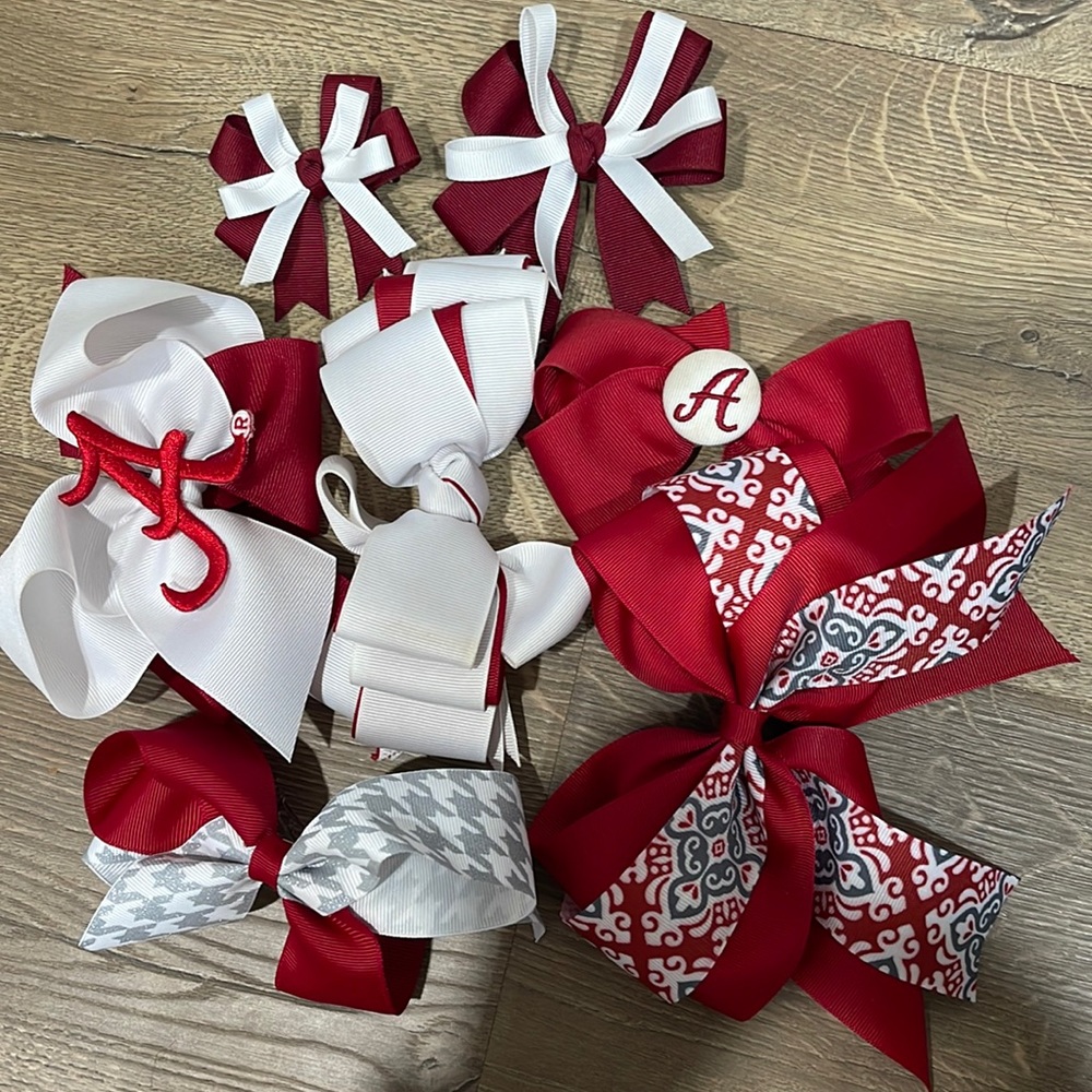 Alabama Crimson Tide Hair bow Set